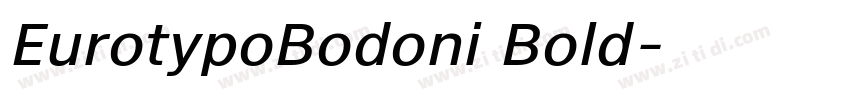 EurotypoBodoni Bold字体转换
